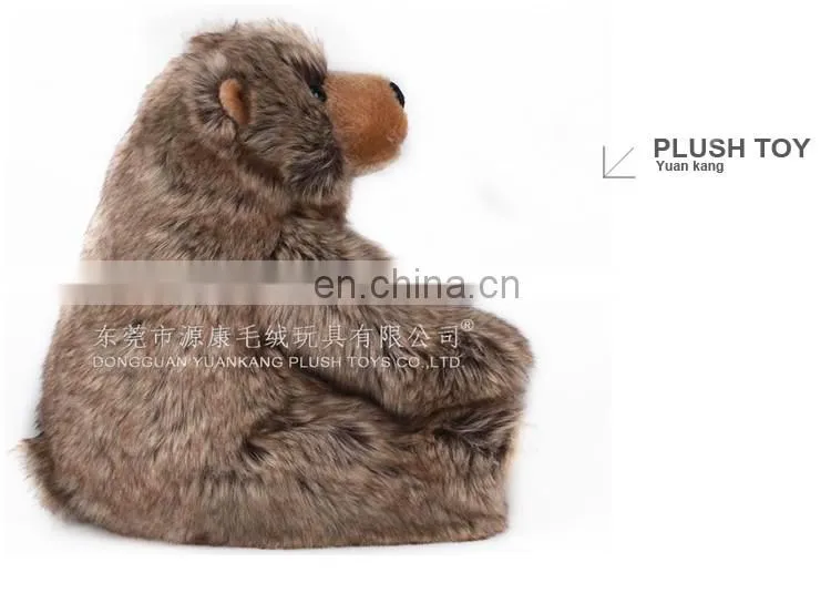 Forest wild animal big size plush toy fur grizzly bear