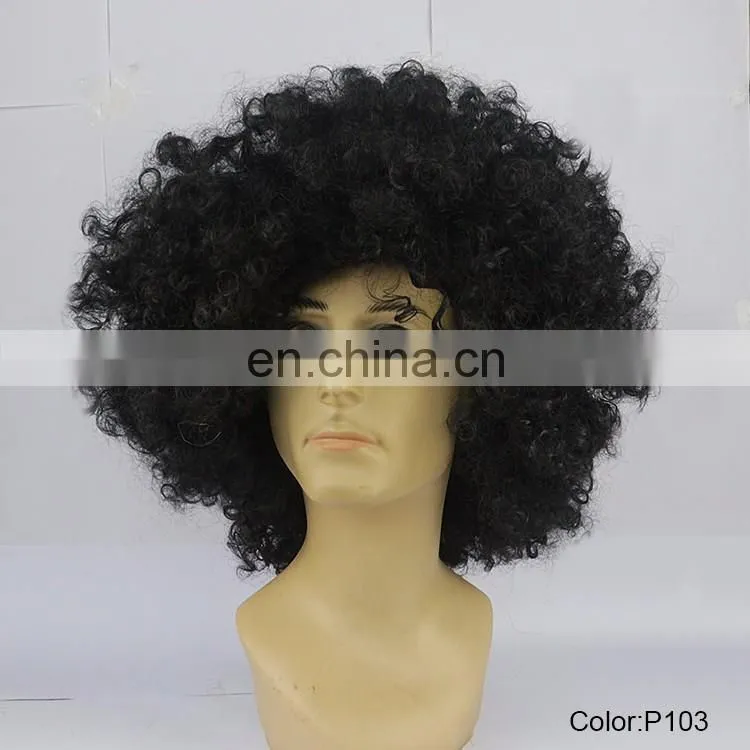 Fancy Party Costume 70S Big Size black Wigs For South Africa P103