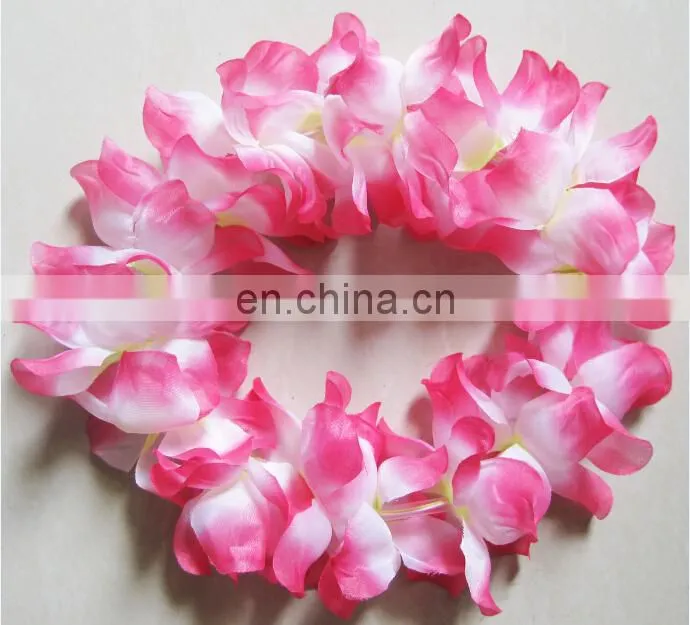 Christmas party flashing garland led light wreath hawaii led lei colored led garland