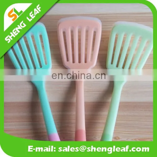 Silicone Noodle Ladle Red Stainless Steel Handle Spoon Scoop