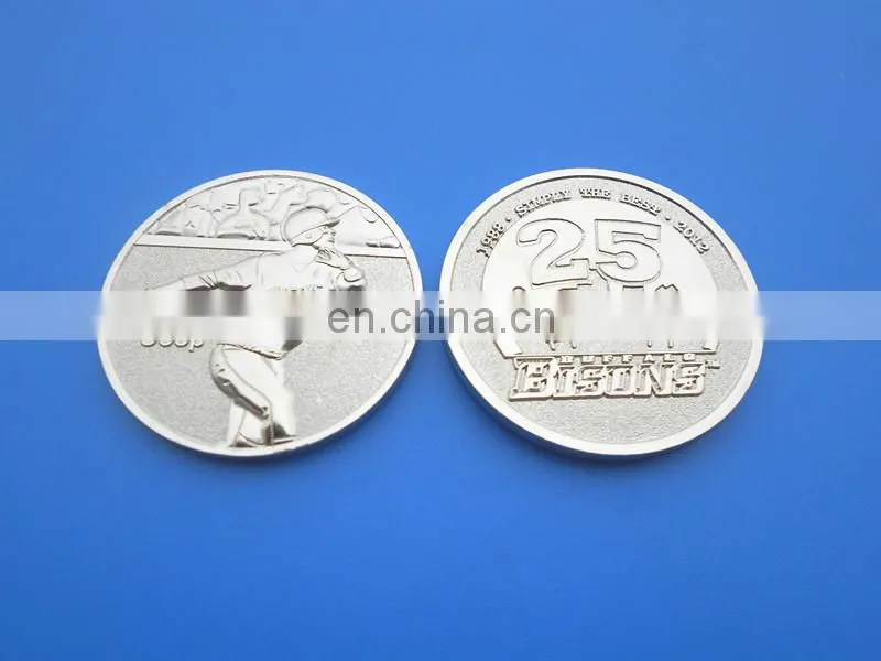 gold plated, sand blasting recessed raised gold metal coins