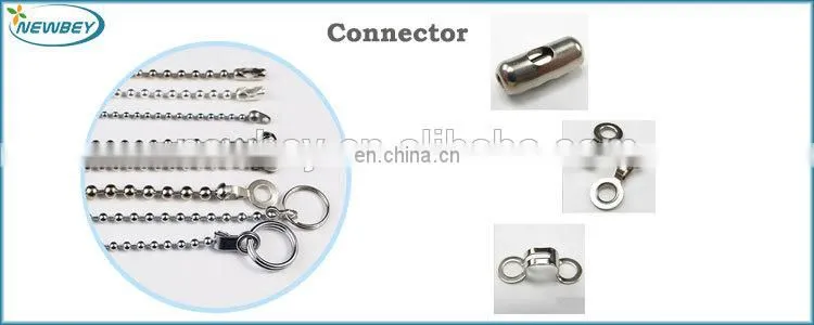 Decorative Metal Stainless Steel Ball Chain For Hang Tag In 1-12mm