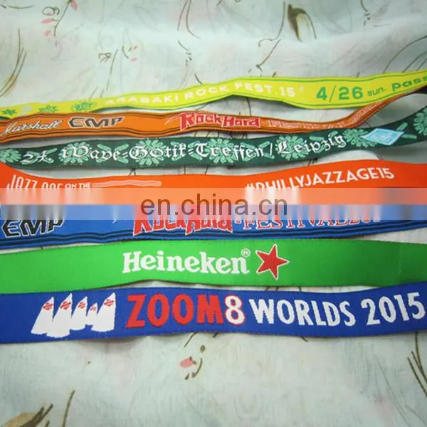 Woven jacquard ribbon wholesale satin gym ribbon wrist strap