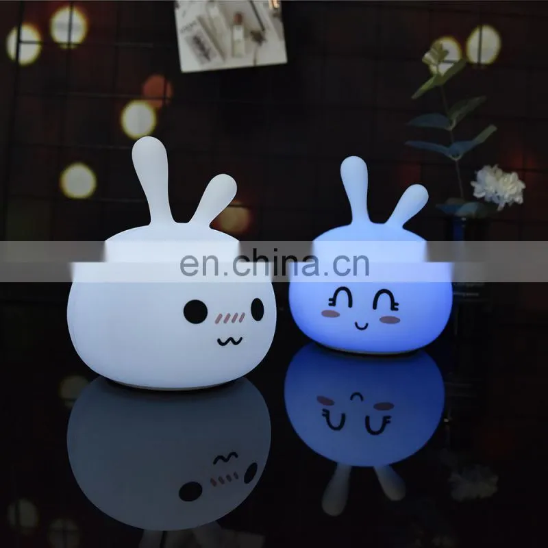Popular bedside lamps usb silicone rechargeable led light light for kids