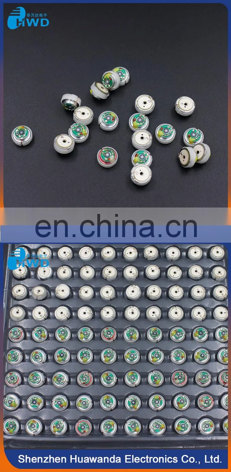 10mm Piezo and Moving-Coil earphone speaker driver unit 3mw 16ohm mylar speaker for earphone