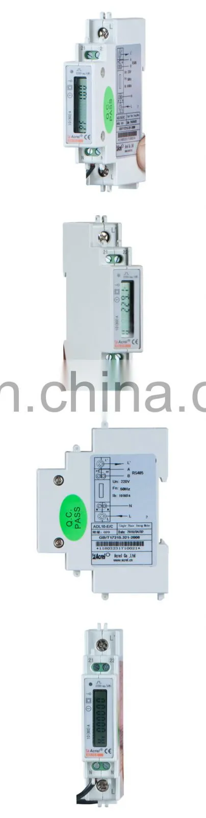 ADL10-E/C Din rail single phase energy meter with RS485 Modbus