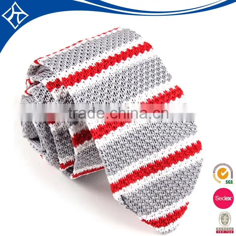 2016 New Coming Custom Design Striped Knitted Necktie