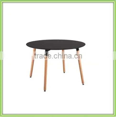 Solid Wood Legs And Blue Round Coffee Table Wood