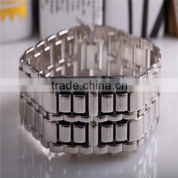 Excellent design analog digital watch metal
