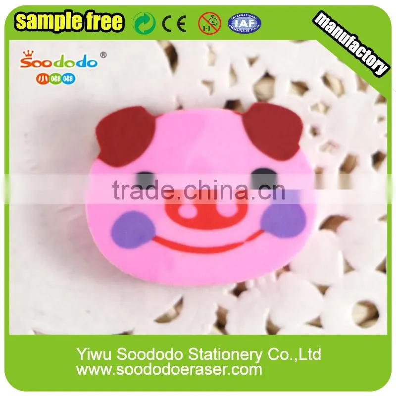Animal shape puzzle colorful flat extruded kid eraser