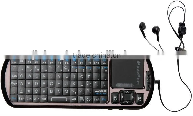 New iPazzPort (KP-810-18BV)Mini Voice With IR Remote Bluetooth Keyboard for IPAD