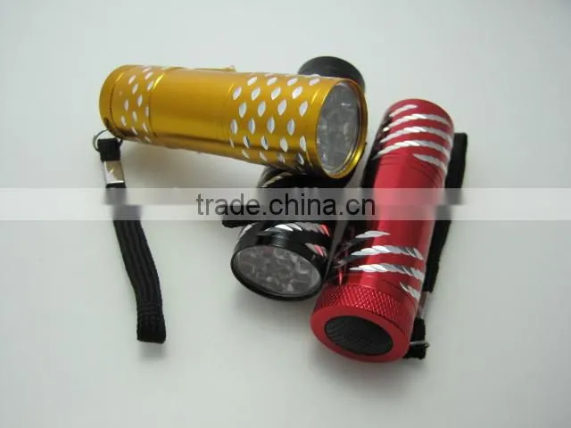 Ningbo handheld flashlight 9 led mini flashlight