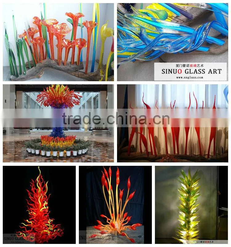 Elegant Hand blown Clear Glass Chandelier