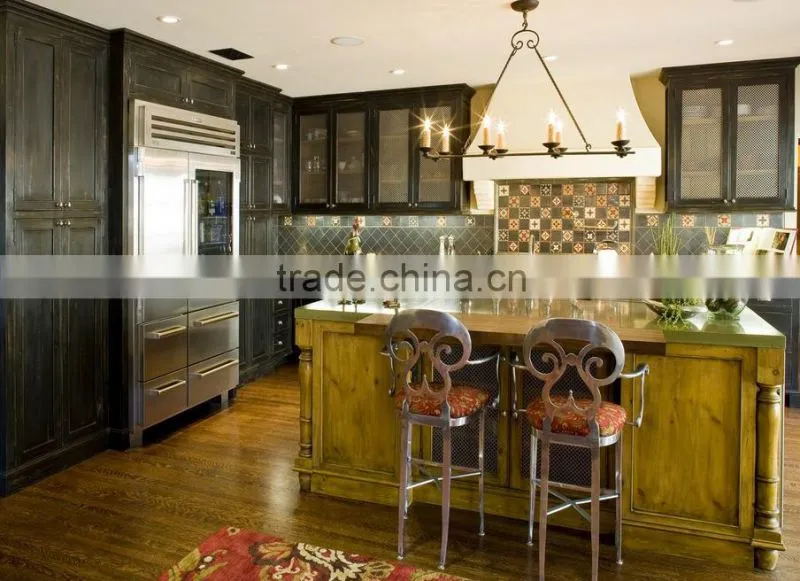 Hot sale Durable classical kitchen cabinet,oak solid wood kitchen cabinet door