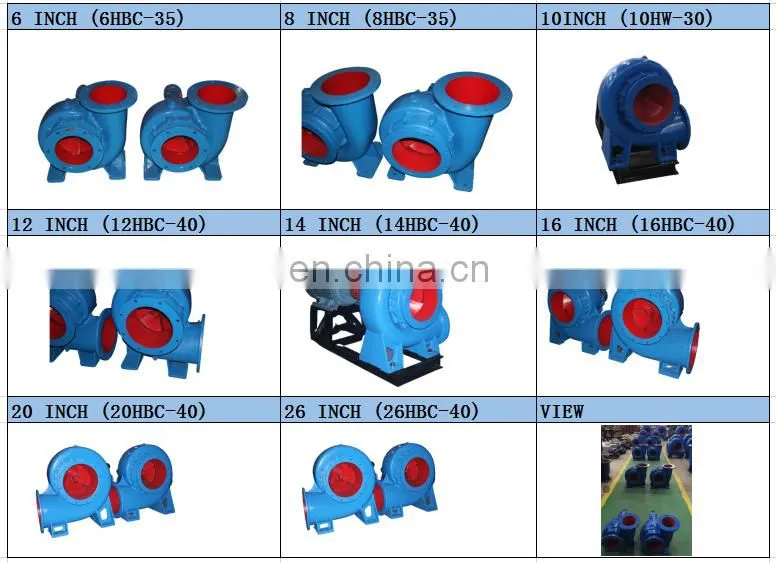 Agricultural Irrigation water pump 10 inches 250HW-7S