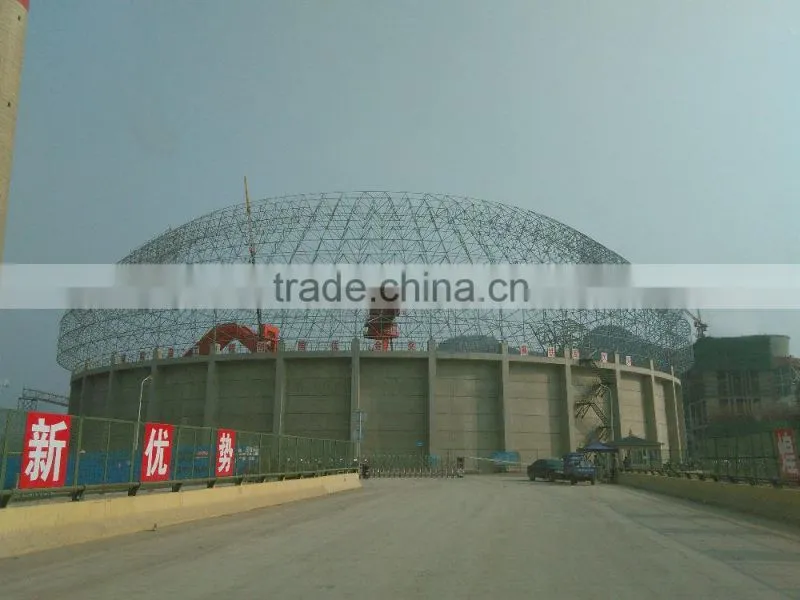Stainless steel space frame coal storage yard