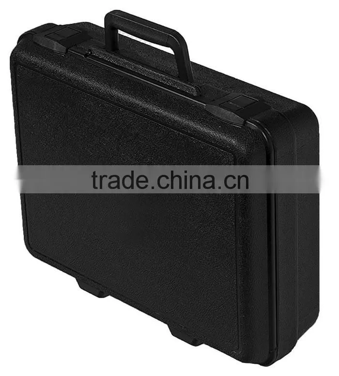 Black molded plastic carrying case, Rugged polypropylene flight case tool storage box