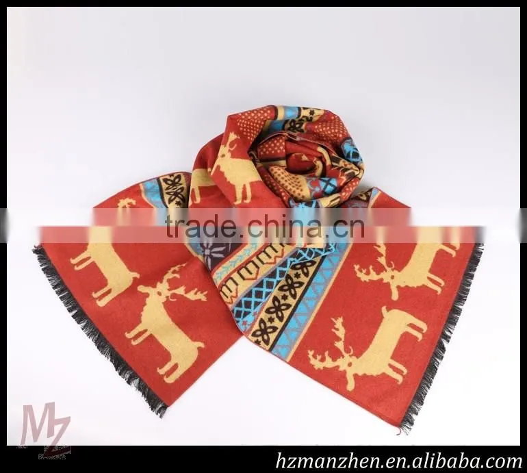 The new 2016 Christmas jacquard flannelette silk scarf