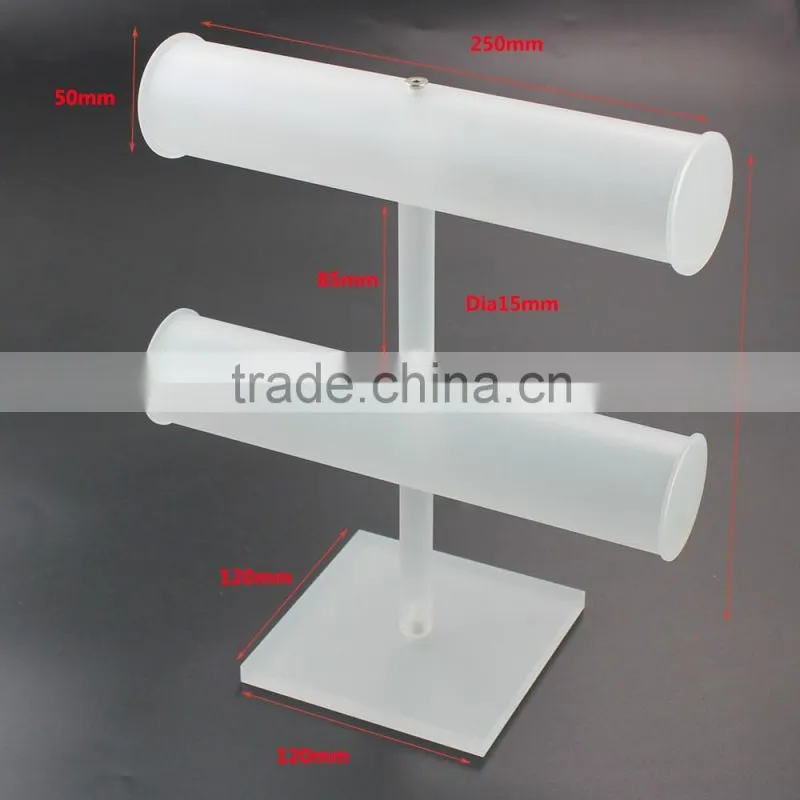 2 layer frosted acrylic bracelet display, bracelet stand wholesale