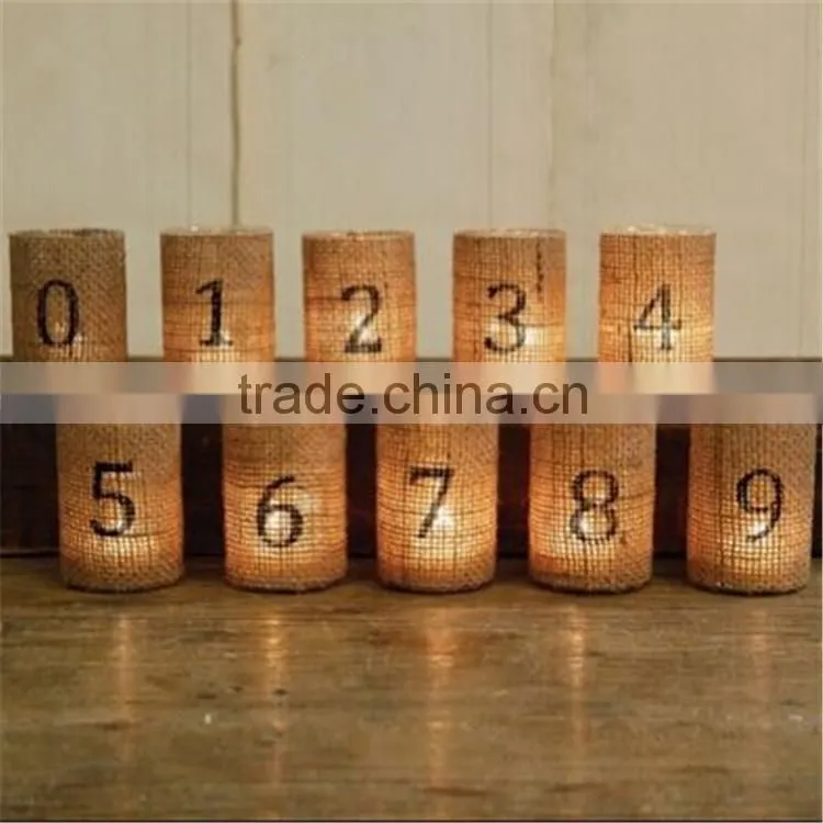 Votive Holder Cups Burlap /Burlap Mason Jar Vase / Glass Bowl For Bar