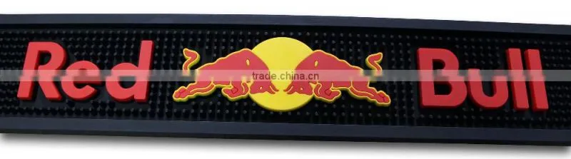 2016 Best Selling Drink Shot personalized design Soft PVC Bar Mat