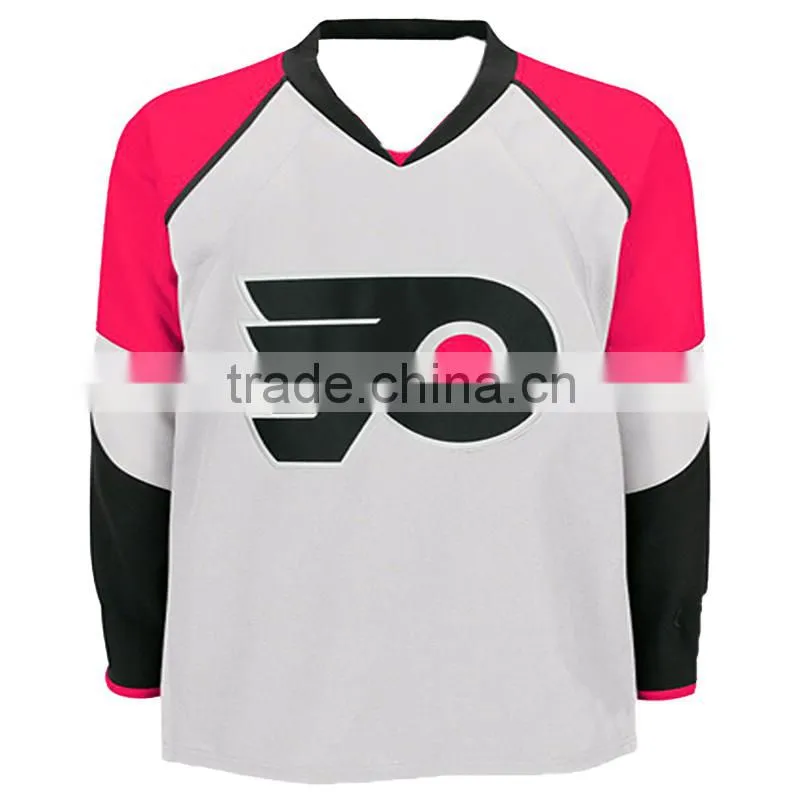 Custom made Dye sublimation printing hockey jersey