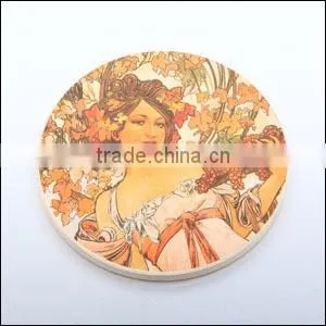 Fashional design water absorbent ceramic coaster