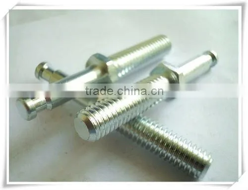 Provide the high -precision znic plated Iron shaft with M8 thraed