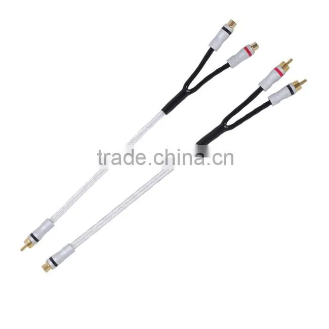 High Quality 3.5mm y cable , 2 Male To Female Y Splitter Cable