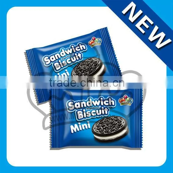 Black biscuit cookies center filling sandwich biscuit