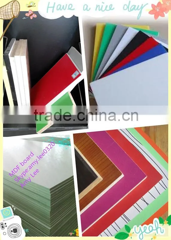 Melamine MDF Board Laminated For Furniture/Office Desk High Quality Melamine MDF Board