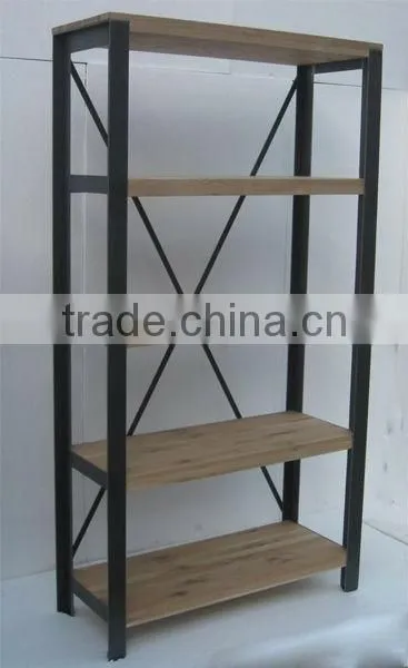 OA-4009 Mental Frame French Style Furniture Antique Bookshelf Wooden Bookshelf