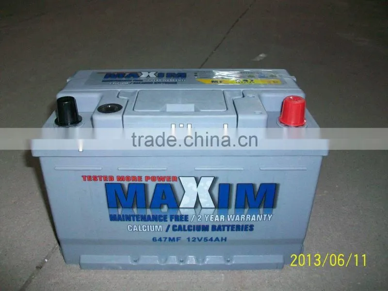 12v 54ah Maintenance Free Automotive Battery mf647