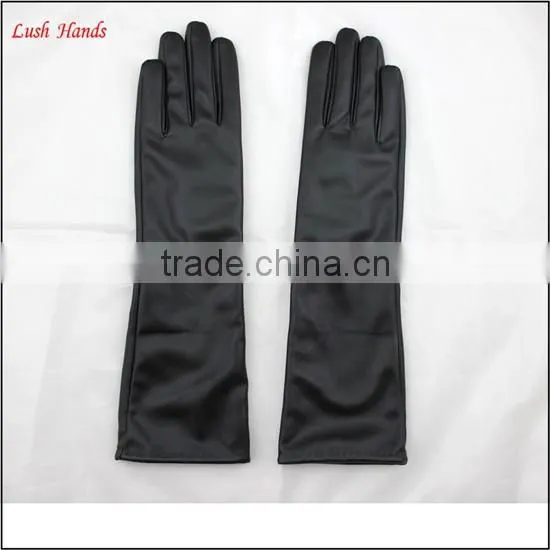 long women dresses imitation leather fabric wholesale factory gloves