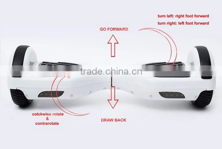 2016 best quality 6.5inch hoverboard with bluetooth and LED