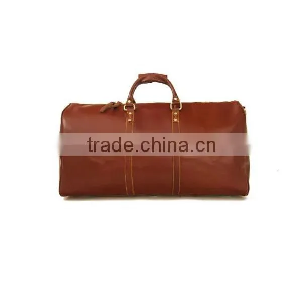 Concise and generous fashion leather tote bag,luggage tag