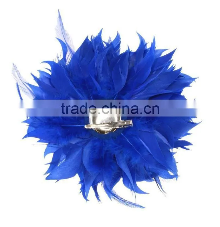 Fancy Feather Flower Hair Fascinator/Clip/Barrettes