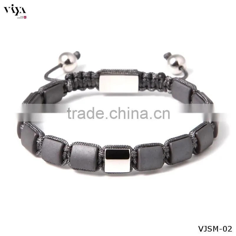 Bracelet Jewelry Charm Square Beads Mens Bracelets with Natural Stone bracelet