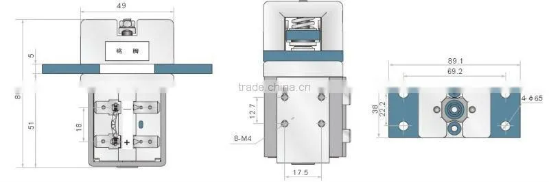 Low voltage BUS BAR DC CONTACTOR ZLJM-250D/SW250