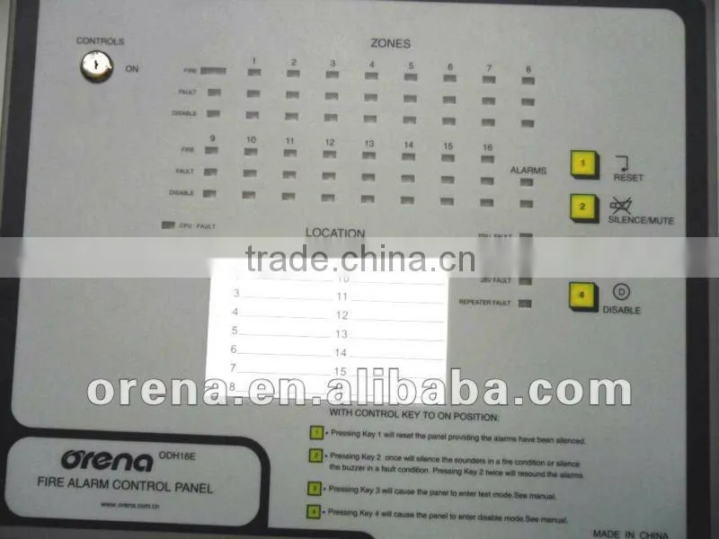 Conventional Fire Alarm System Control Panel ODH16E