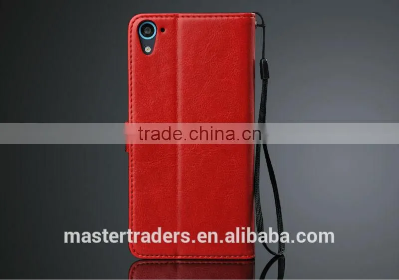 Free Shipping Original Fashion 64 Grain Stand Holder Wallet Flip PU Leather Case For HTC 826 MT-3170