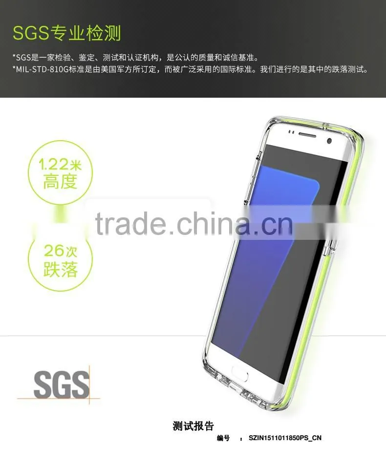 ROCK Guard Series soft TPU case for S7 edge clear shockproof TPE full back cover for S7 edge