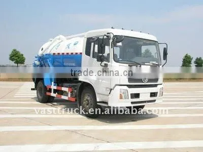 Dongfeng vacuum sewage suction truck 170HP 3-15cbm factory driectly sale