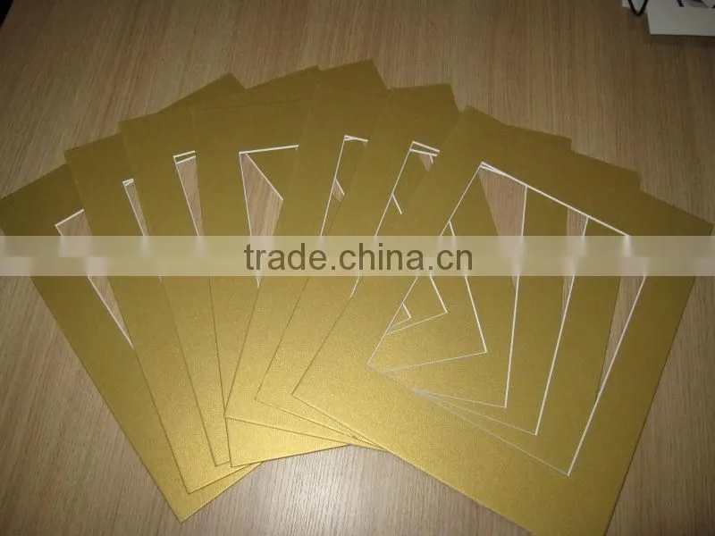 Gold Color Acid Free Mat Board For Picture Frames, Home Decoration Mount Board, Sunbow