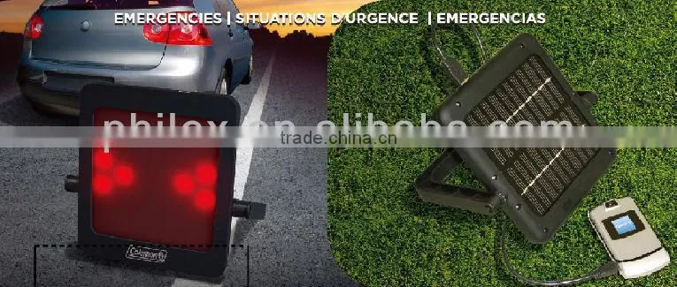 Black Solar LED Camping Light with Charger