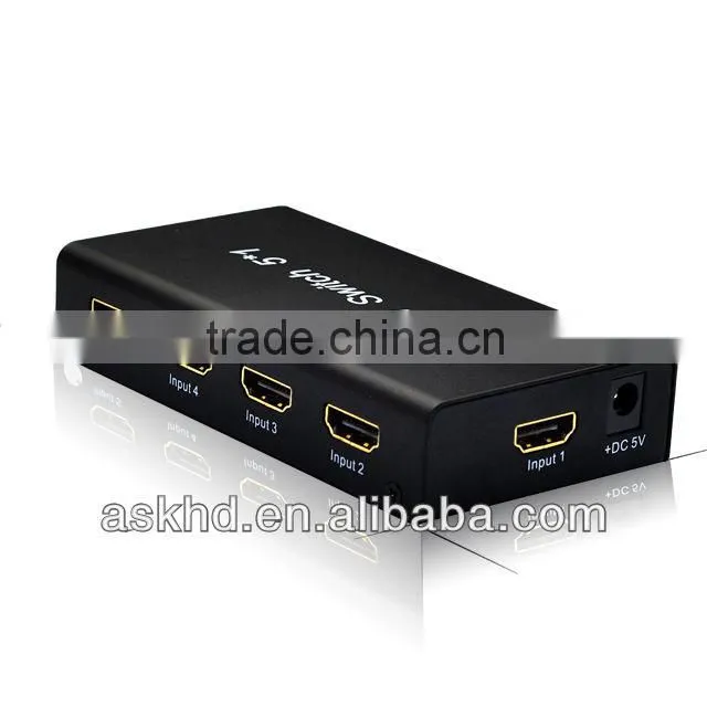 HDMI Switcher 5X1 with remote control support DTS/Dolby-AC3/DSD
