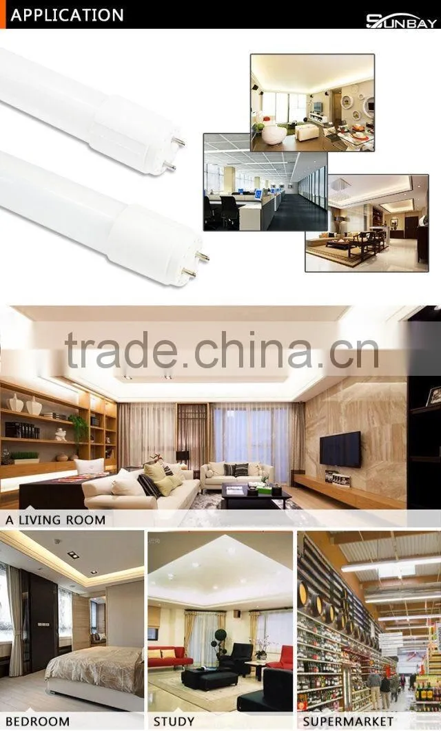 led lights T8 plastic tube 85-265V t8 led tube 1200mm 18w