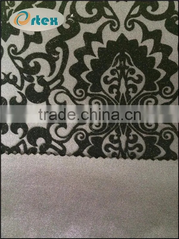 polyester spandex scuba/air layer flocking fabric