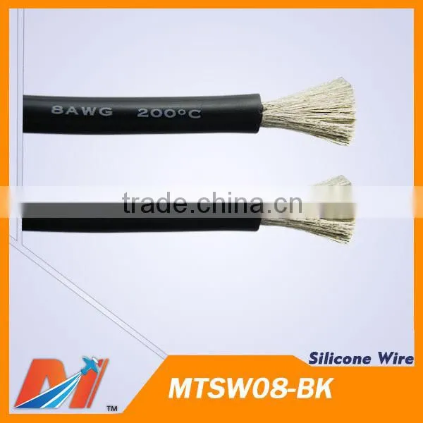 Maytech flexible silicone rubber cable Black 8AWG