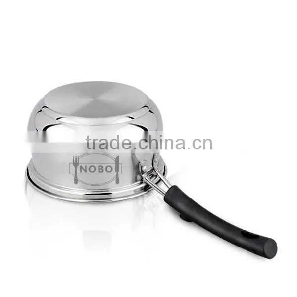 Wholesale stainless steel milk pot with glass lid